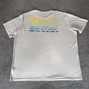 Columbia‎ PFG T-Shirt Mens XL Omni Shade Fishing Flag Fish Graphic Short Sleeve